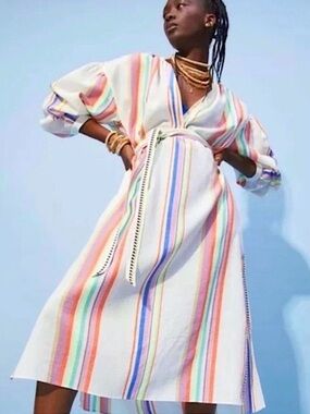 H&M x Lemlem lyocell blend kaftan dress, size XS runs bigger